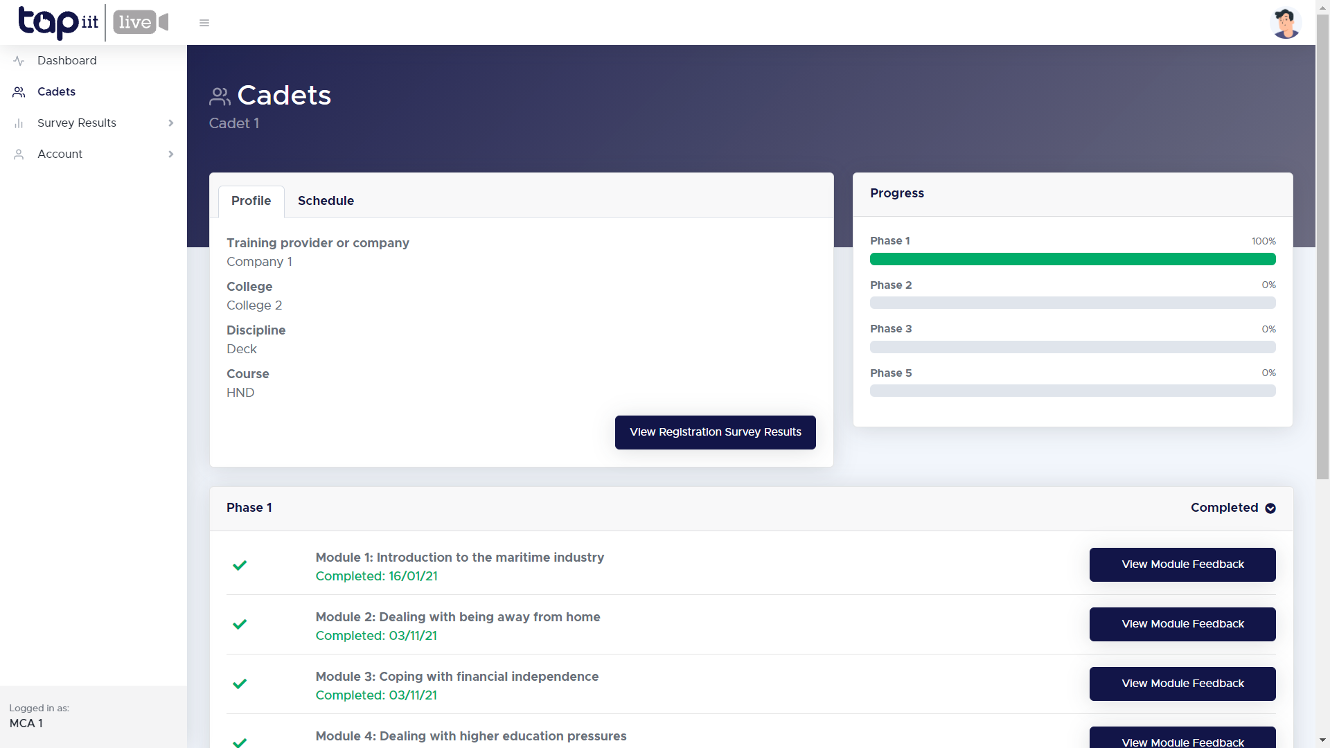 Module Page