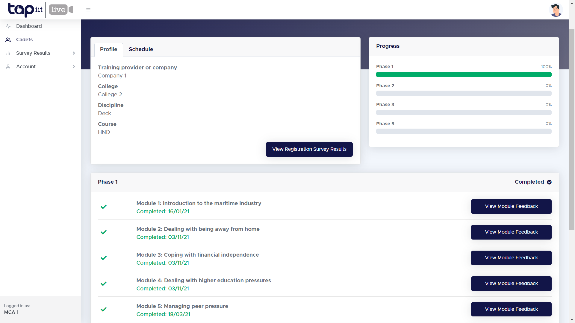 Module Page